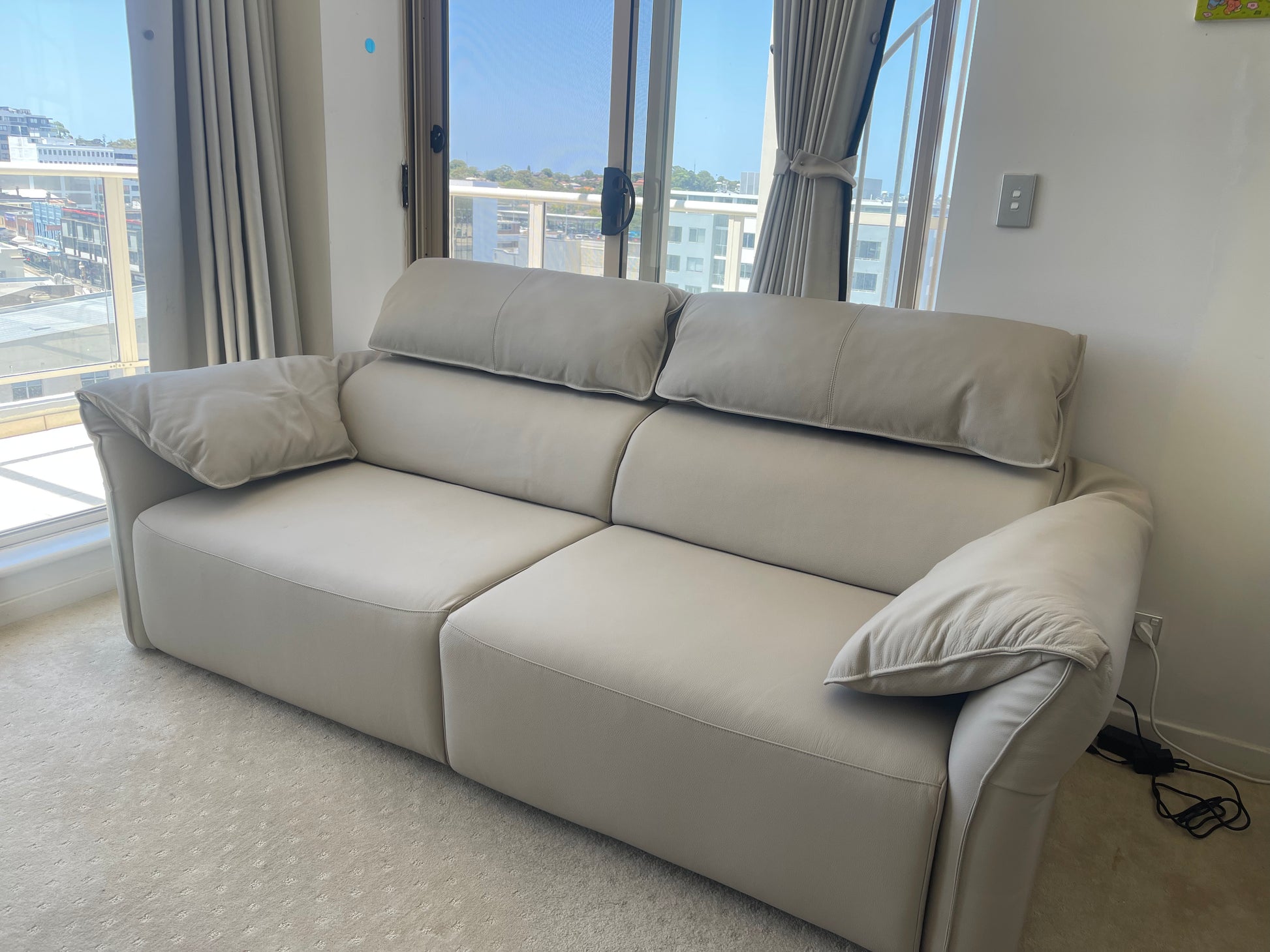 Opulence Fully Electric Reclining Sofa Bed - Leather