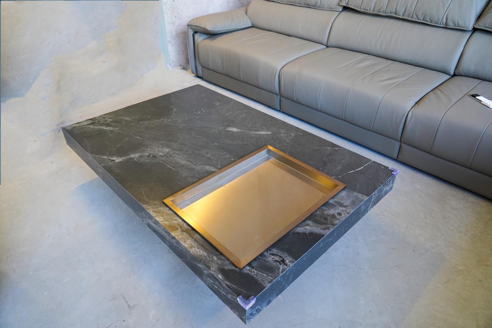 Black Gold Marble Coffee Table