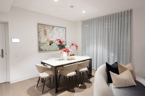 1.8M Star Luxury Marble Dining Table - Fendi White