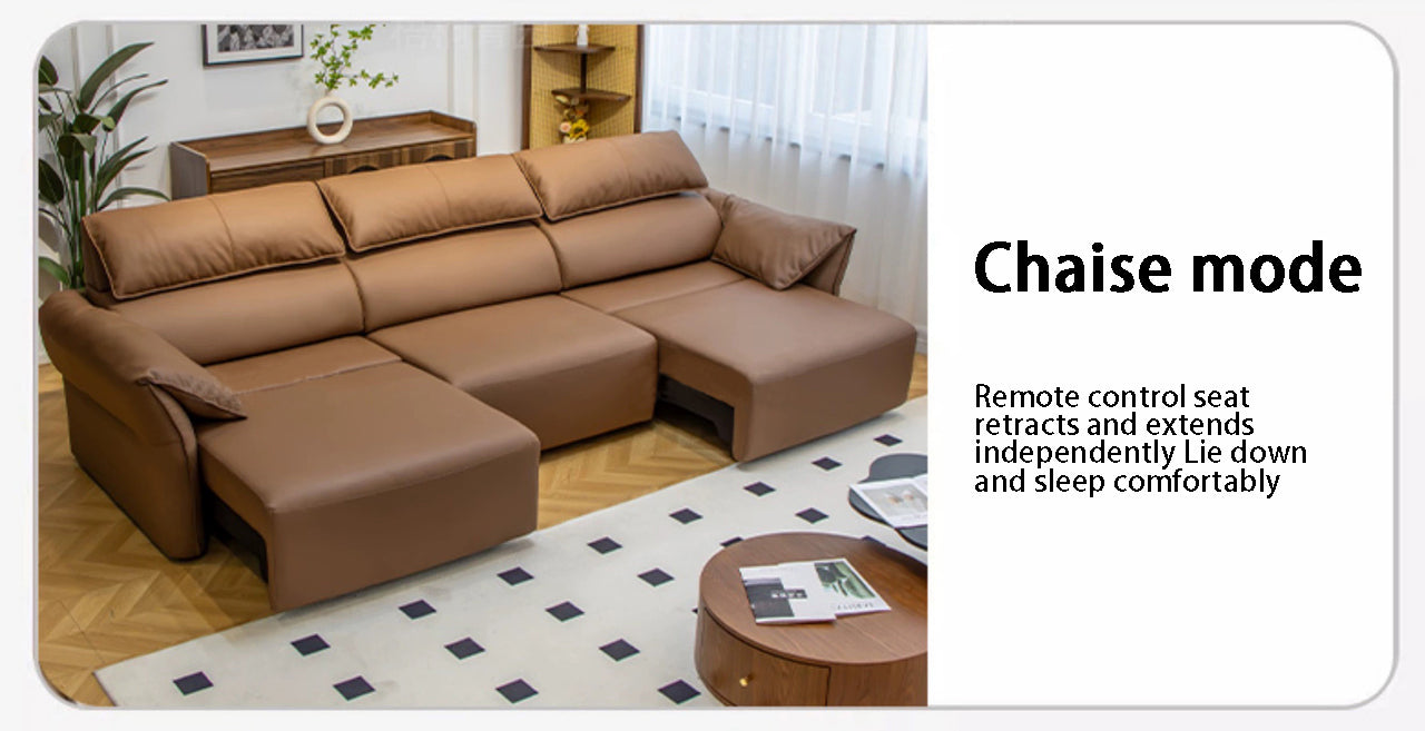 Opulence Fully Electric Reclining Sofa Bed - Leather