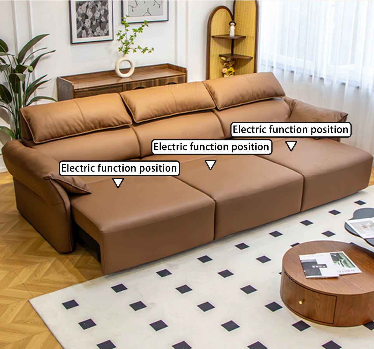 Opulence Fully Electric Reclining Sofa Bed - Leather