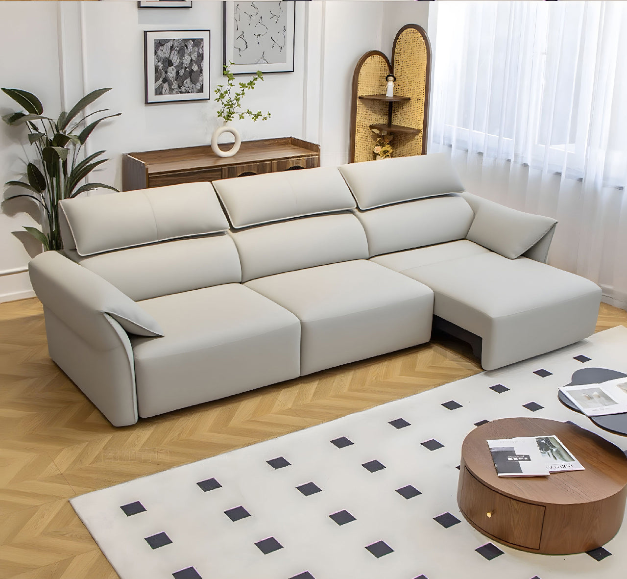 Opulence Fully Electric Reclining Sofa Bed - Leather