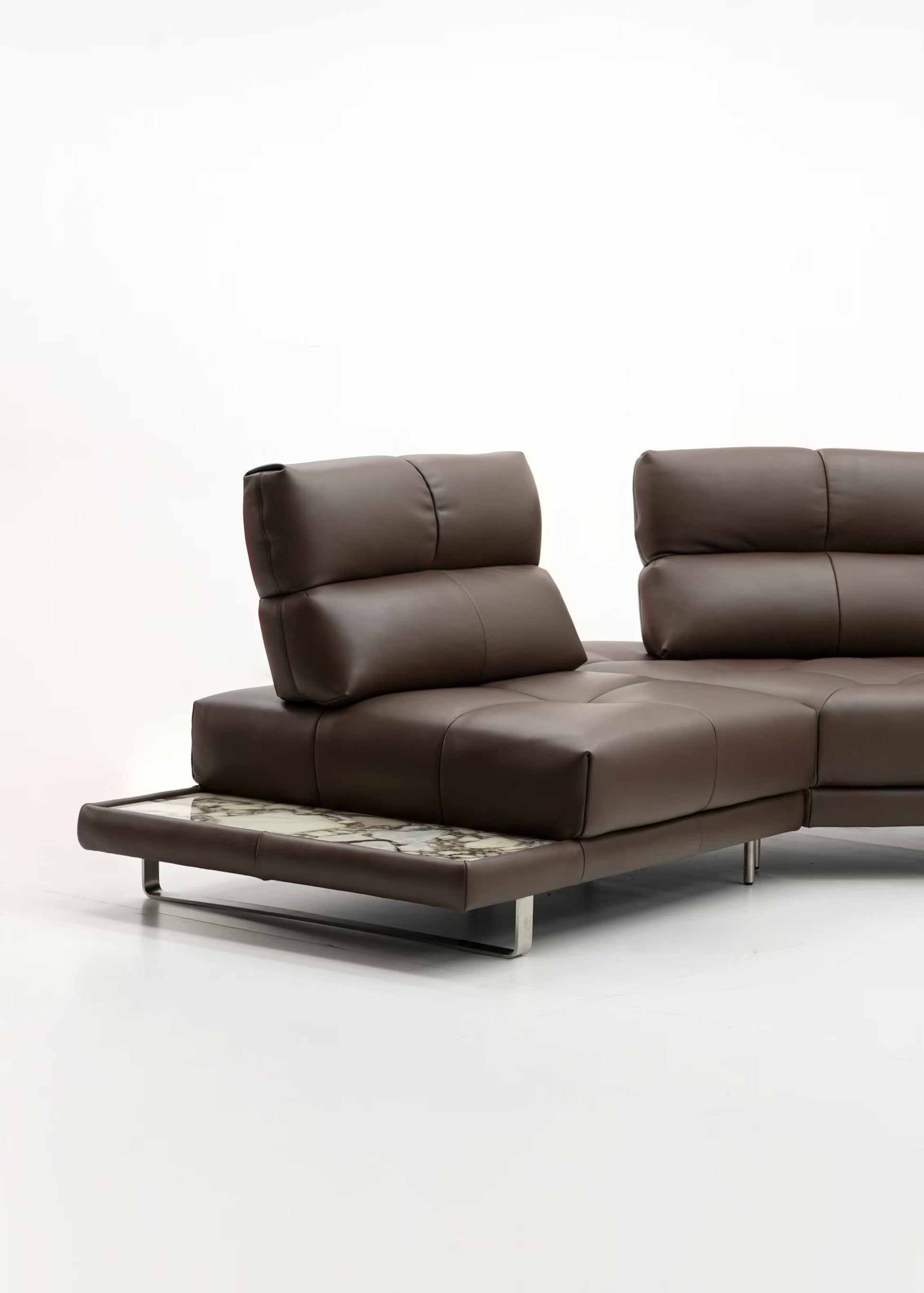 Astra 4.5 Seat L-Shape Electric Reclining Sofa with Adjustable Backrest - Leather