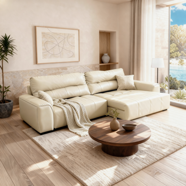 Oasis Fully Electric Reclining Sofa Bed - Leather