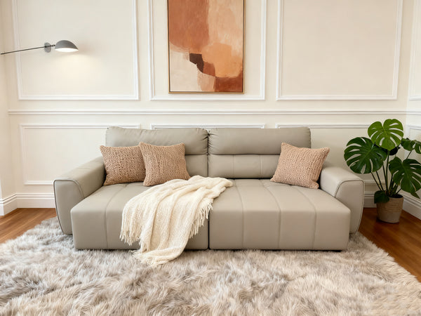 Oasis Fully Electric Reclining Sofa Bed - Leather