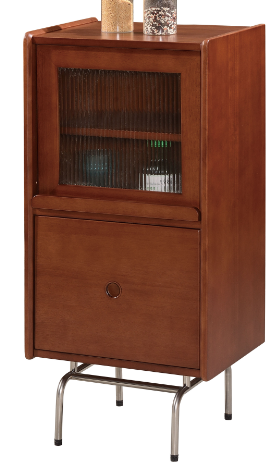 Retro Light Walnut TV Cabinet Set