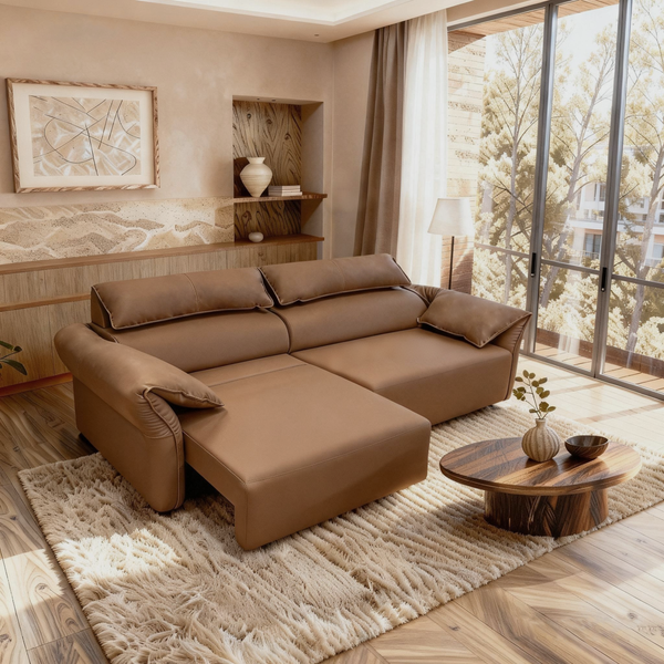 Opulence 2.3M 2.5 Seat Electric Recliner Sofa Bed - Leather