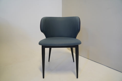 Aira Dual-Tone Dining Chair in Ocean Blue PU Leather