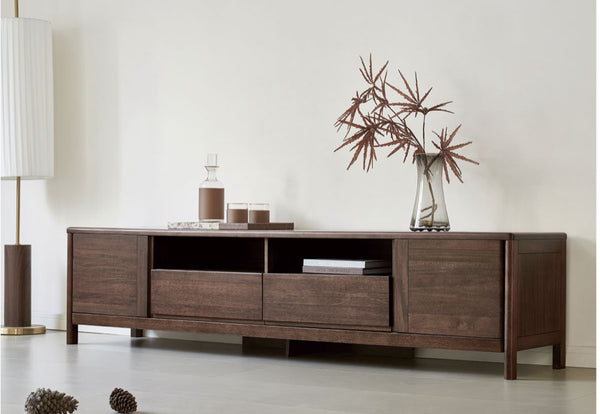 Haven Line Solid Walnut TV Cabinet