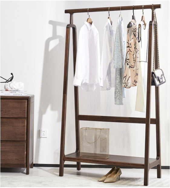 Solace Minimalist Solid Wood Clothes Rack