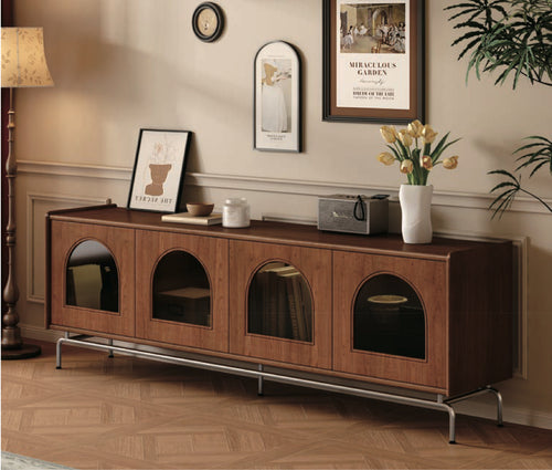 Arched Window TV Console