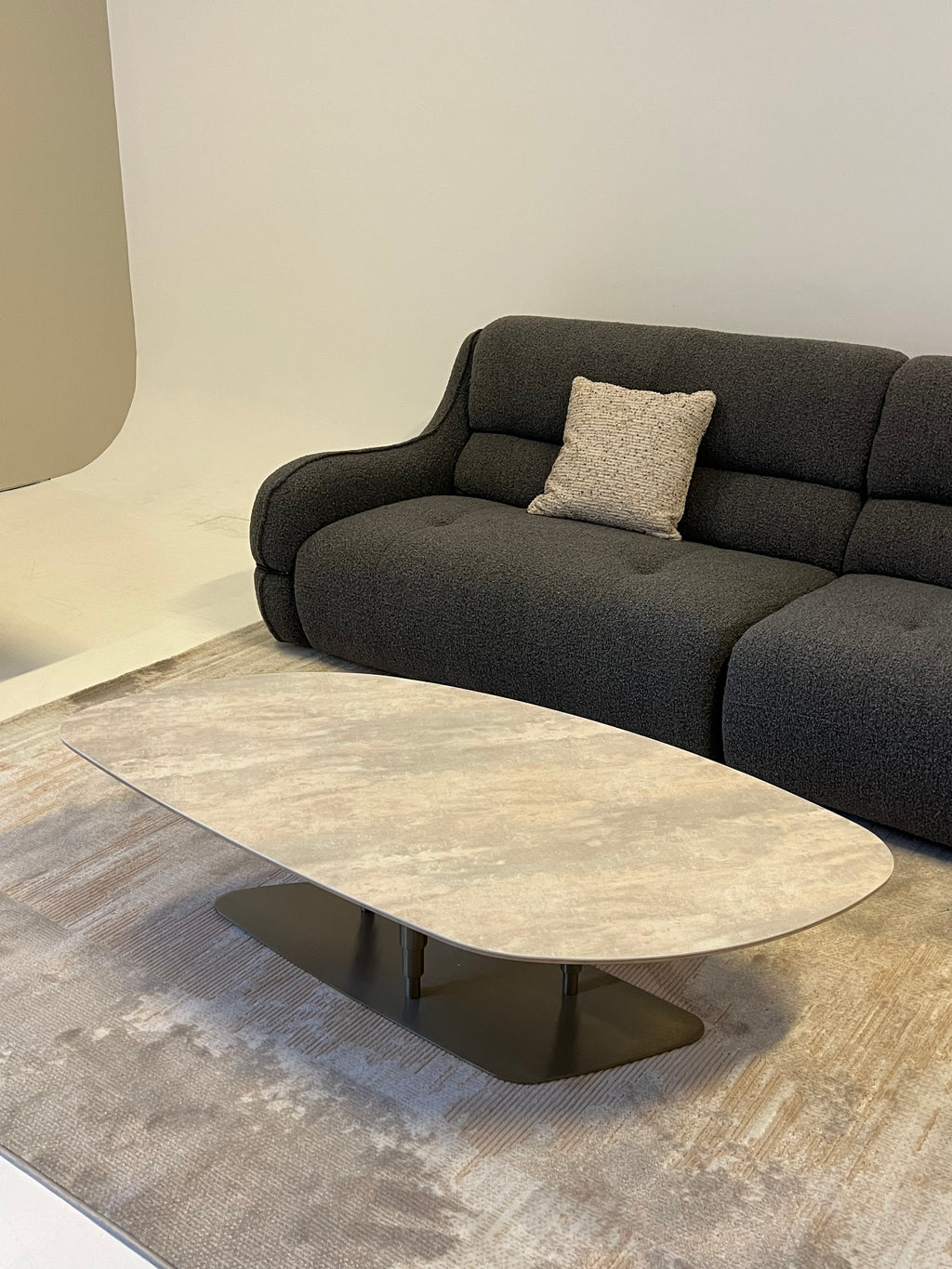 Luxe Brass-Base Twin-Tier Coffee Table