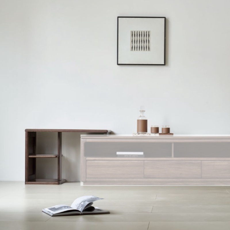 Serenity Flow Modular Walnut TV Console - Side Units