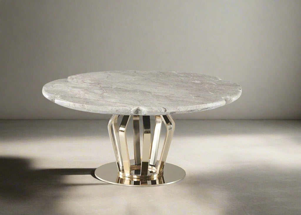 Lotus Bloom Marble Coffee Table
