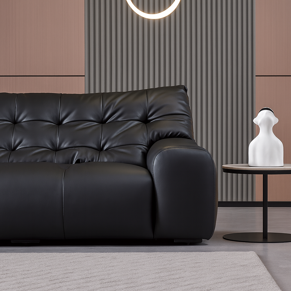 Black Bear 3 Seat Sofa - Leather