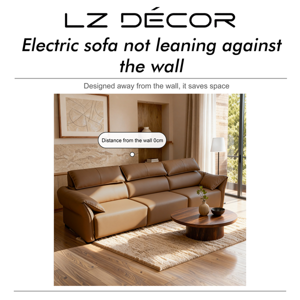 Opulence Genuine Leather Electric Recliner Sofa Bed